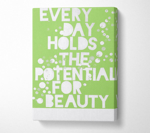 Motivational Quote Every Day Holds The Potential Lime Green