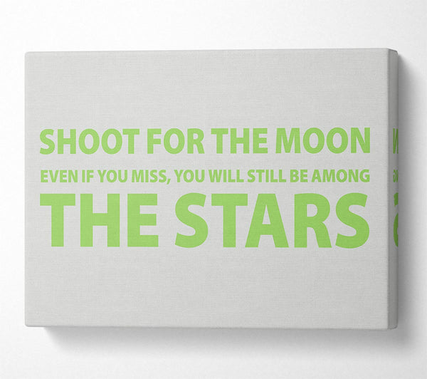 Motivational Quote Shoot For The Moon Lime Green