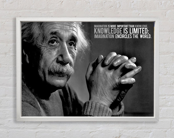 Motivational Quote Albert Einstein Imagination Is More Important