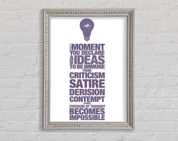 Motivational Quote Freedom Of Thought Lilac