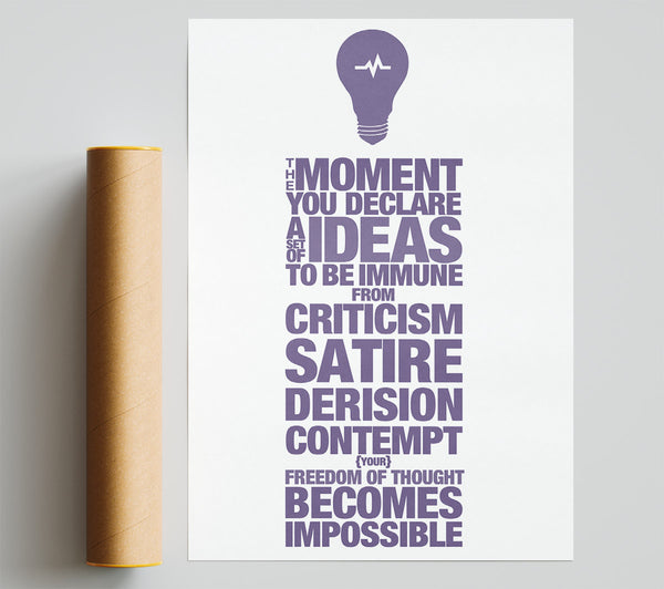 Motivational Quote Freedom Of Thought Lilac