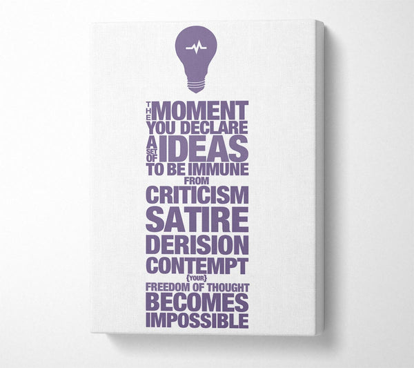 Motivational Quote Freedom Of Thought Lilac