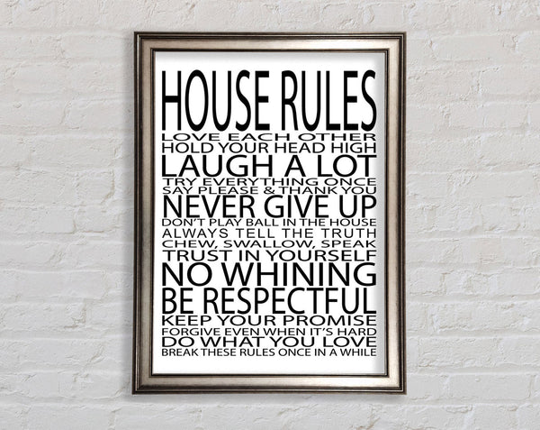 Family Quote House Rules Love Each Other