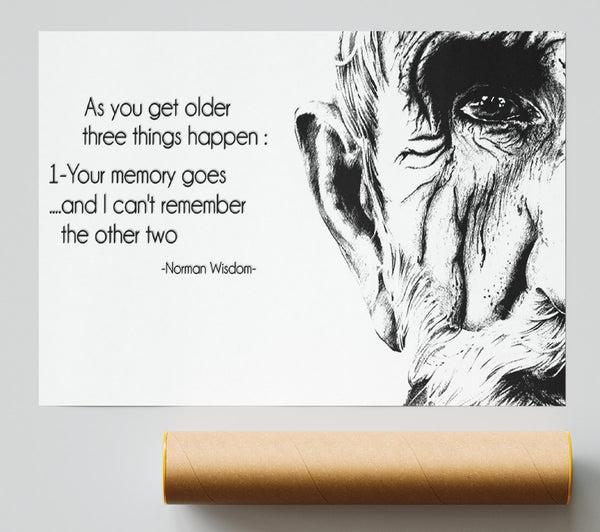 Motivational Quote Norman Wisdom As You Get Older