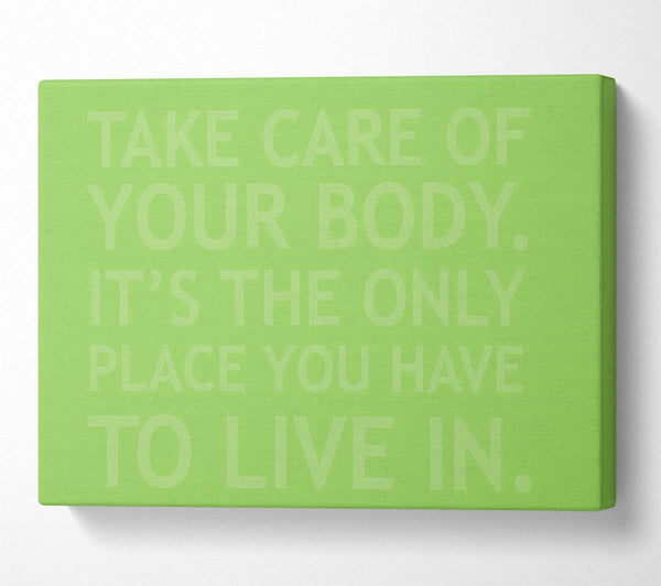 Take Care Of Your Body Lime Green