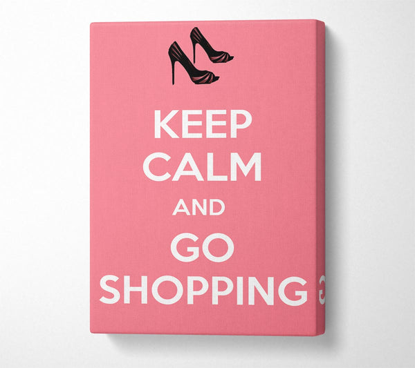 Girls Room Quote Keep Calm And Go Shopping Pink