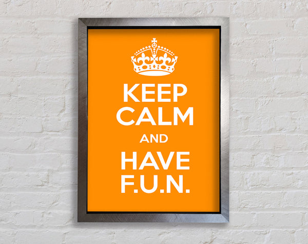 Girls Room Quote Keep Calm Fun Orange