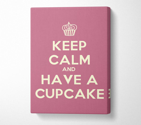 Kitchen Quote Keep Calm Cupcake Pink