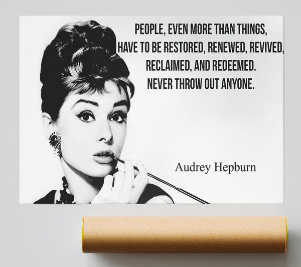 Movie Quote Audrey Hepburn Never Throw Out