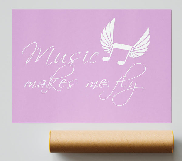 Music Makes Me Fly Pink