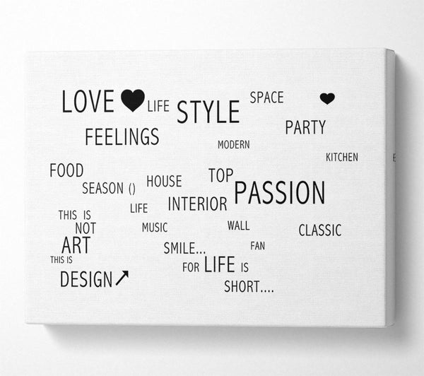 Love Quote Love Life White