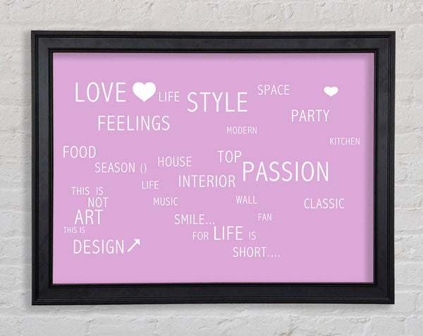 Love Quote Love Life Pink