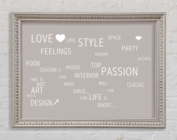 Love Quote Love Life Beige