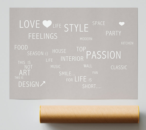 Love Quote Love Life Beige