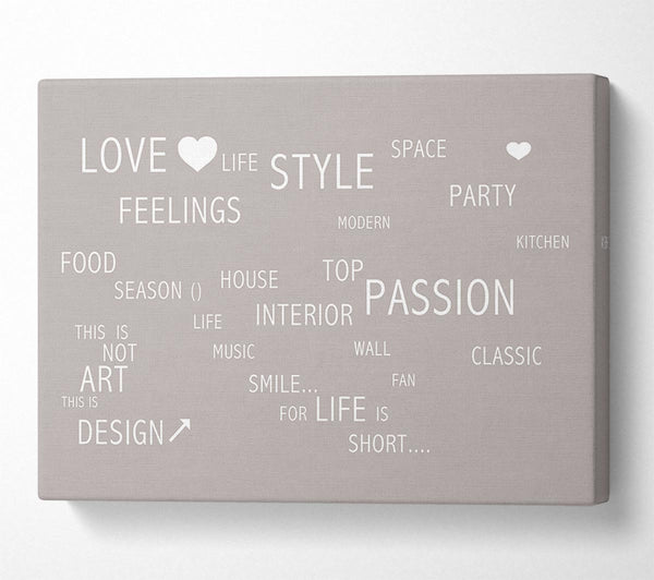 Love Quote Love Life Beige