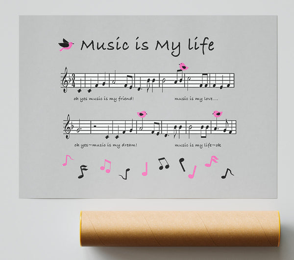 Music Is My Life Grey