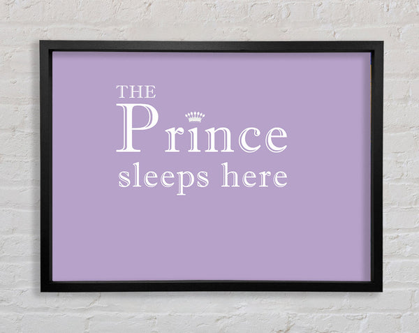 Nursery Quote The Prince Sleeps Here Lilac