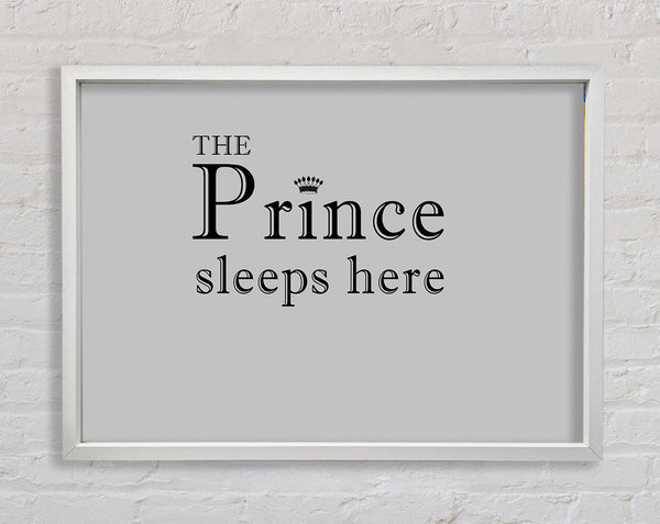 Boys room Quote The Prince Sleeps Here Grey