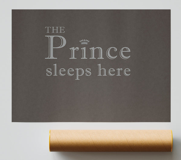 Boys Room Quote The Prince Sleeps Here Chocolate