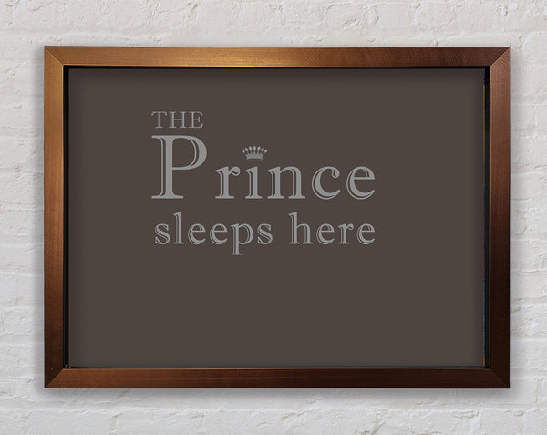 Boys room Quote The Prince Sleeps Here Chocolate