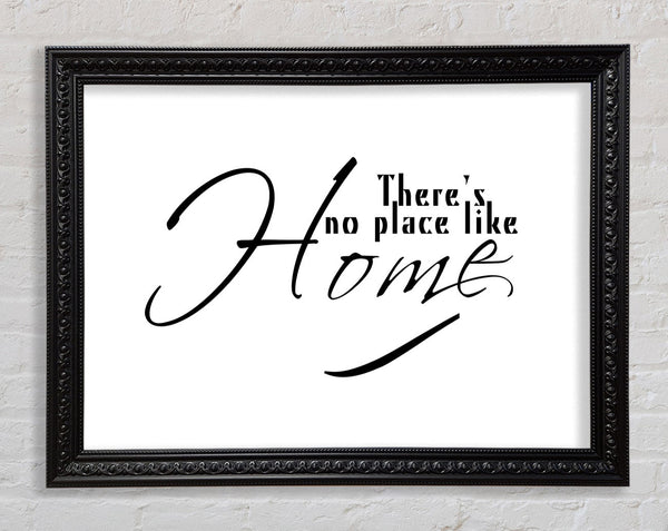 Home Quote Theres No Place Like Home White