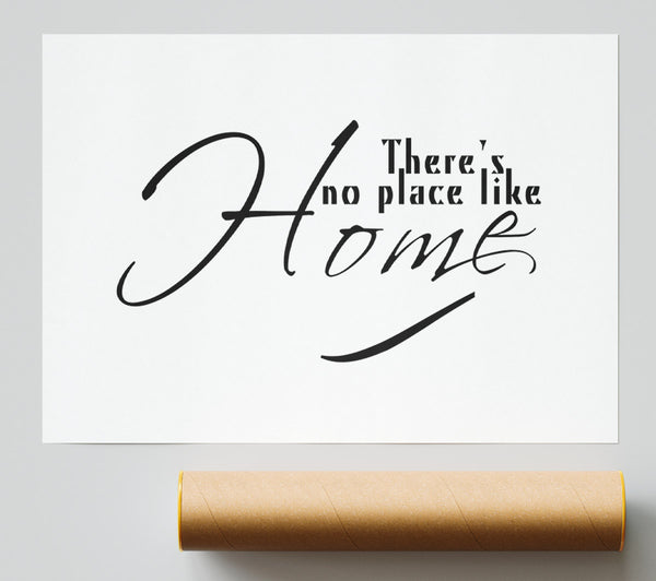 Home Quote Theres No Place Like Home White