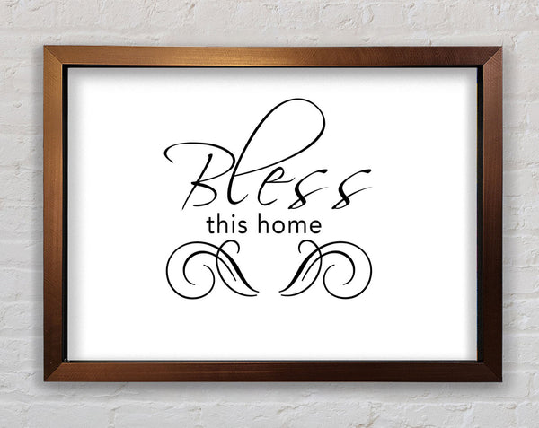 Home Quote Bless This Home White