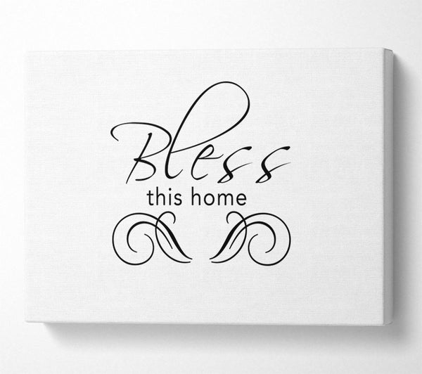 Home Quote Bless This Home White