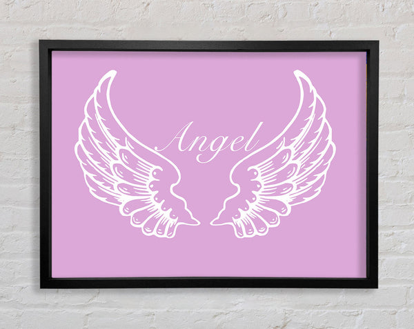 Nursery Quote Angel Wings Pink