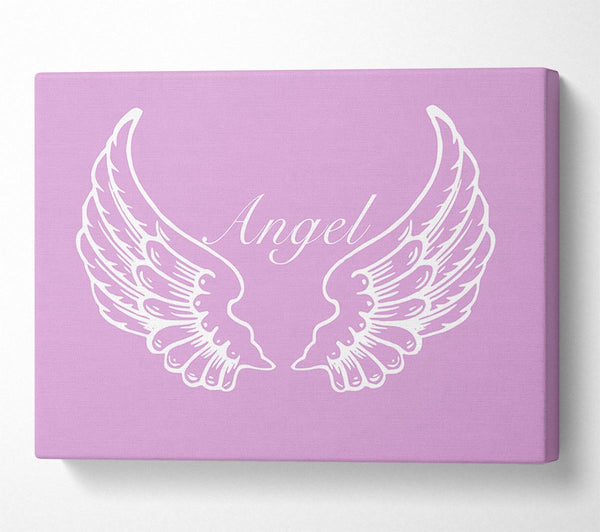 Nursery Quote Angel Wings Pink