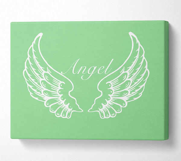 Girls Room Quote Angel Wings Green