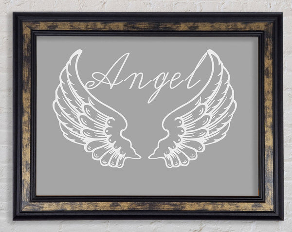 Angel Wings 4 Grey White