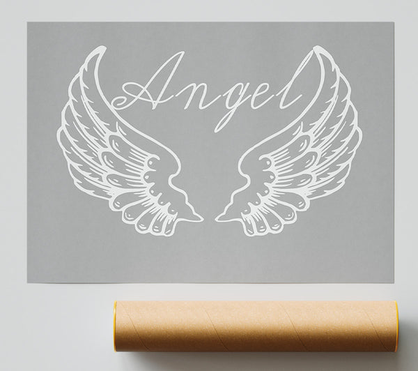 Angel Wings 4 Grey White