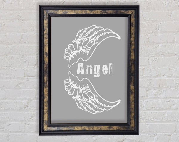 Angel Wings 3 Grey White