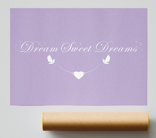 Nursery Quote Dream Sweet Dreams Lilac