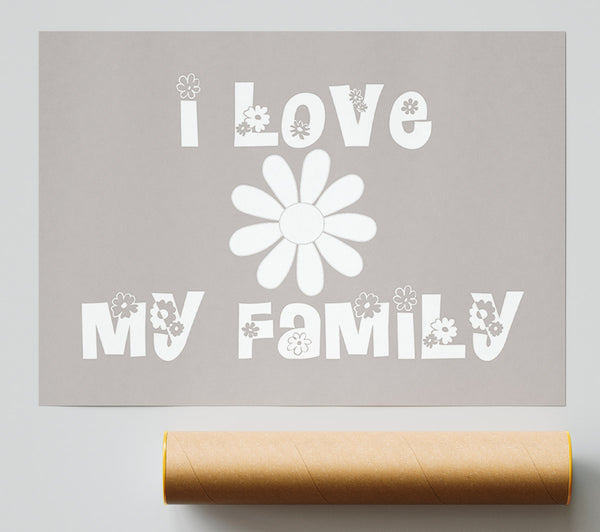 Boys Room Quote I Love My Family Beige