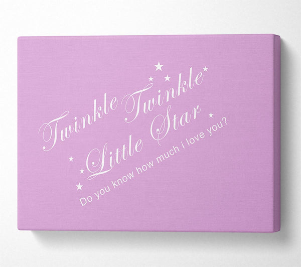 Nursery Quote Twinkle Twinkle Little Star 2 Pink