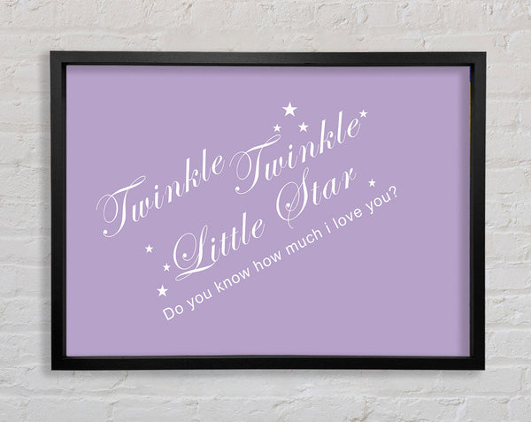 Nursery Quote Twinkle Twinkle Little Star 2 Lilac