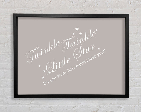 Nursery Quote Twinkle Twinkle Little Star 2 Beige