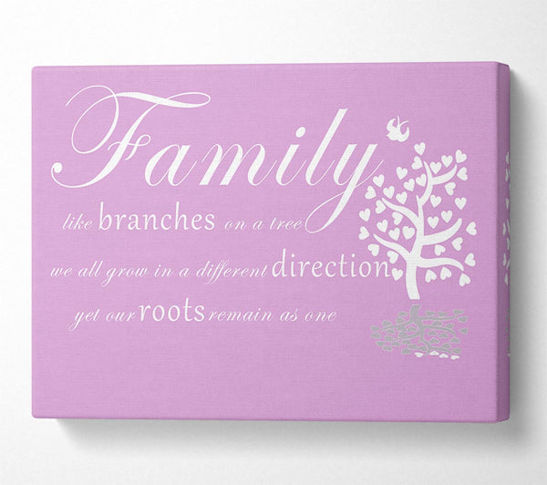 Family Quote Family Like Branches On A Tree Pink