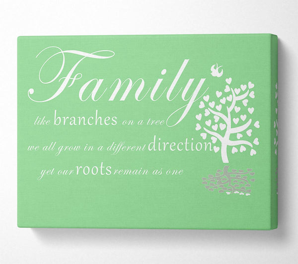 Family Quote Family Like Branches On A Tree Green