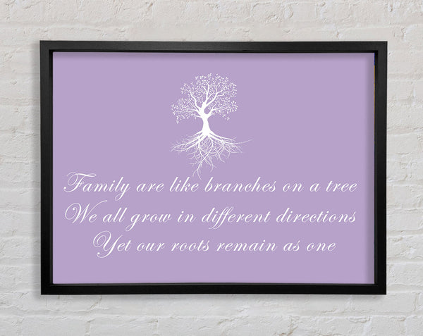 Family Quote Family Are Like Branches Lilac