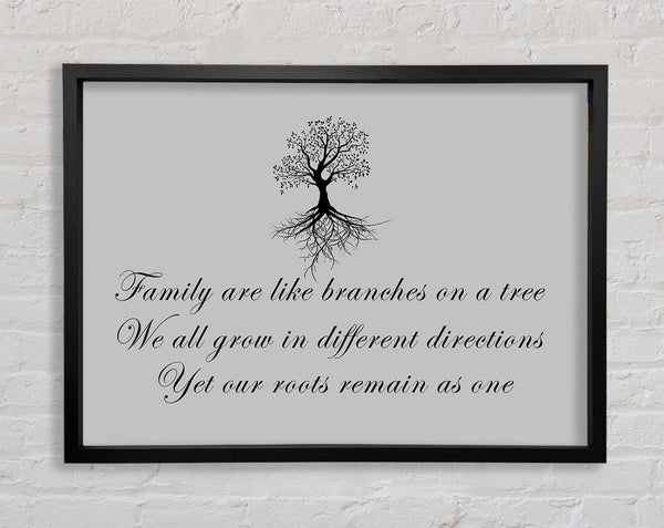 Family Quote Family Are Like Branches Grey