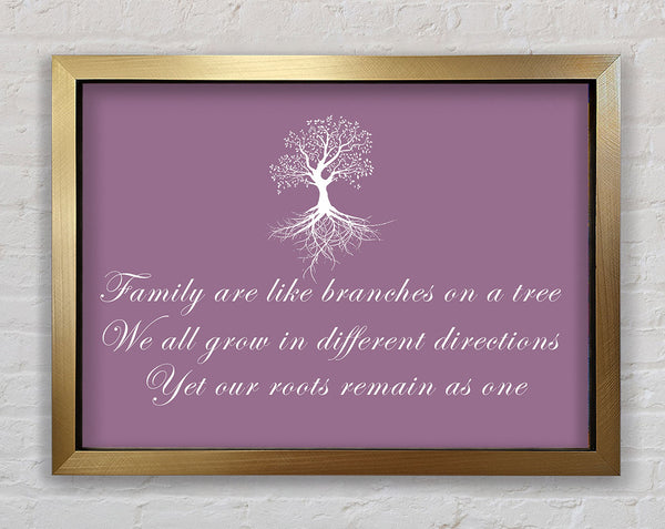 Family Quote Family Are Like Branches Dusty Pink