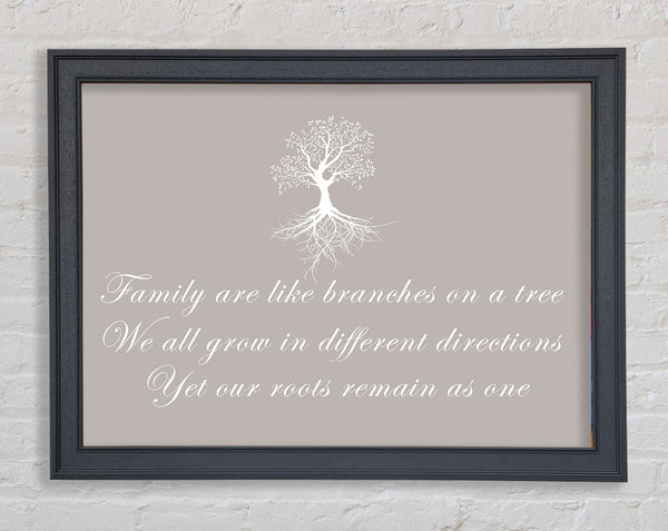 Family Quote Family Are Like Branches Beige