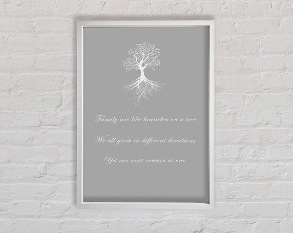 Family Quote Family Are Like Branches 2 Grey White