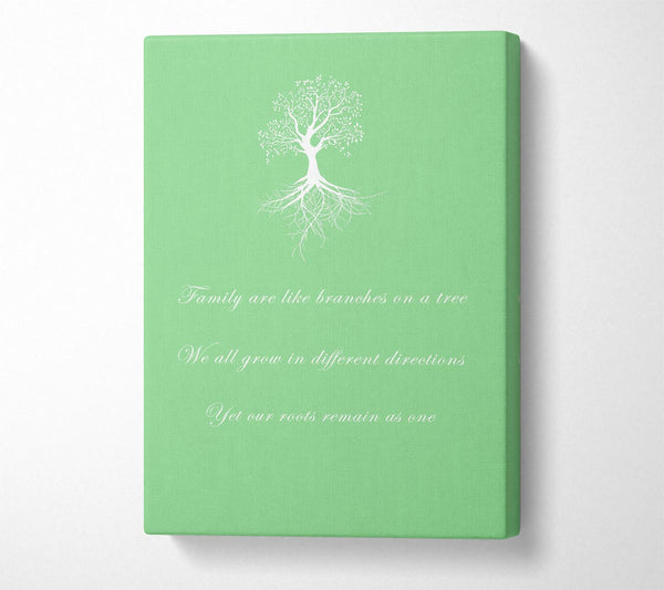 Family Quote Family Are Like Branches 2 Green