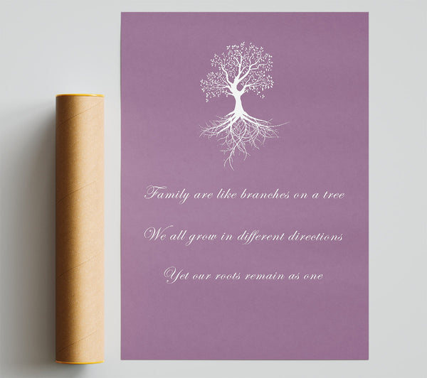 Family Quote Family Are Like Branches 2 Dusty Pink