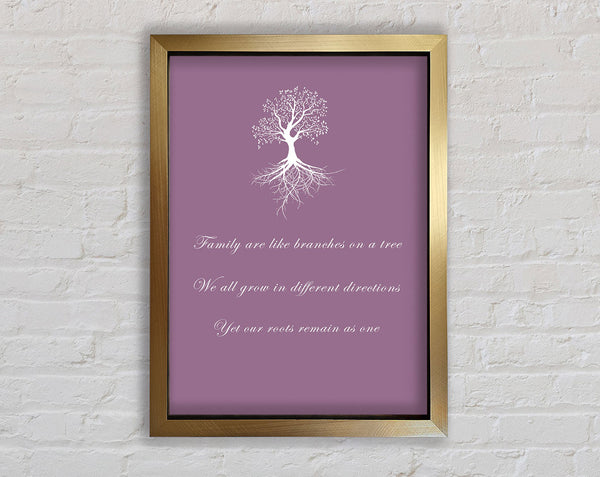 Family Quote Family Are Like Branches 2 Dusty Pink