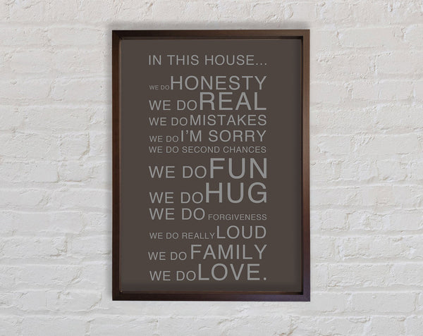 Family Quote In This House Chocolate